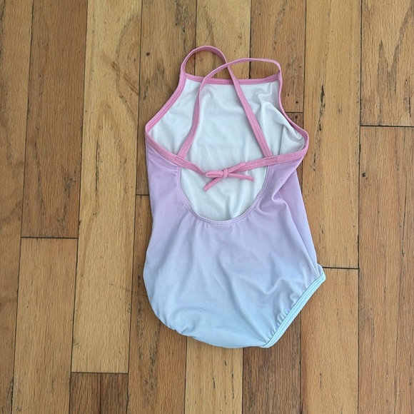Hanna Andersson | Gradient Swimsuit | Blue/Lavender/Pink | Bow Detail | Size 3T - Picture 2 of 4